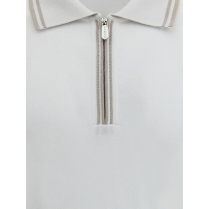 Svevo White Cotton Polo Shirt Svevo