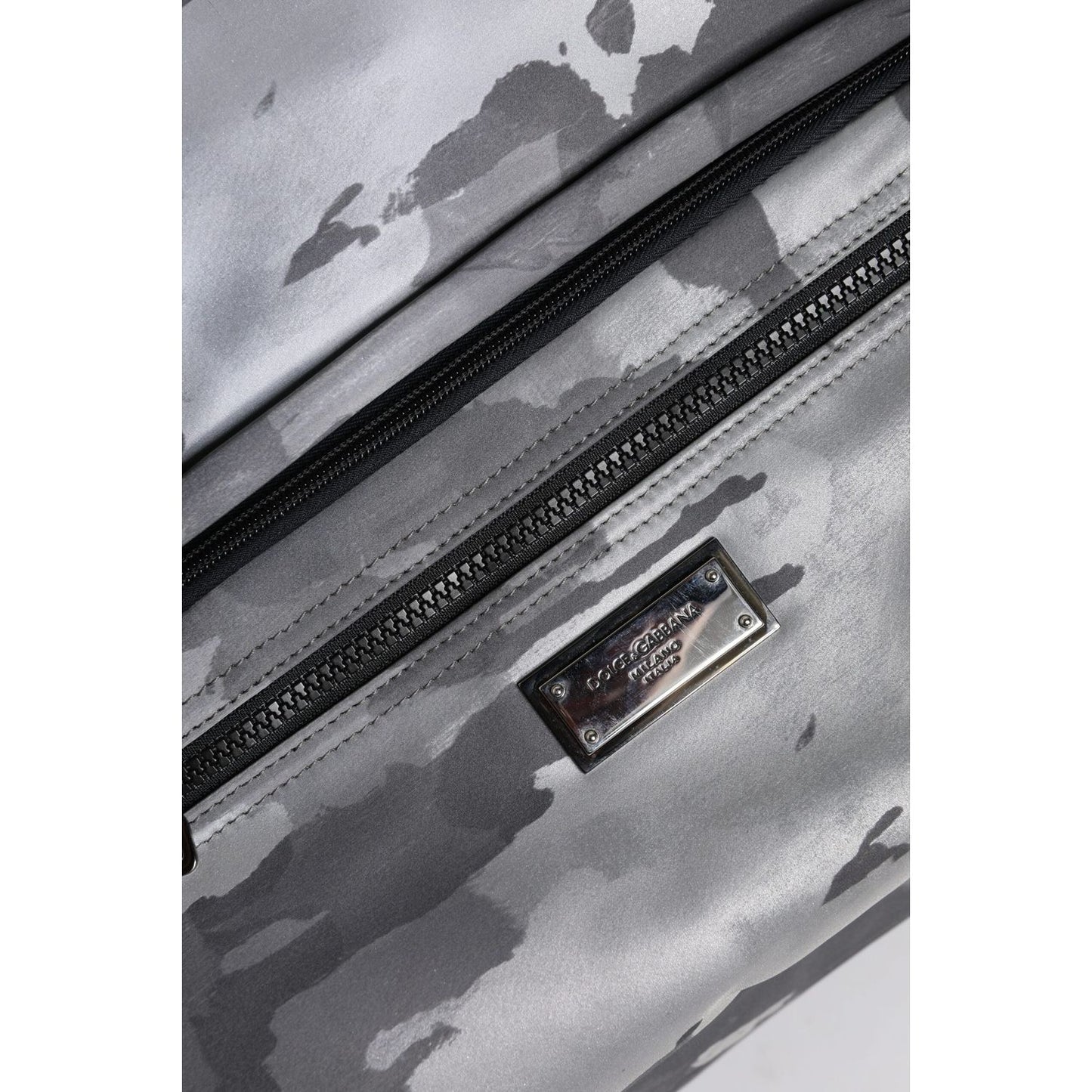Dolce & Gabbana Black Camouflage Shoulder Strap Logo Plaque Bag