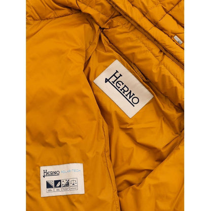 Herno Yellow Polyamide Coat Herno