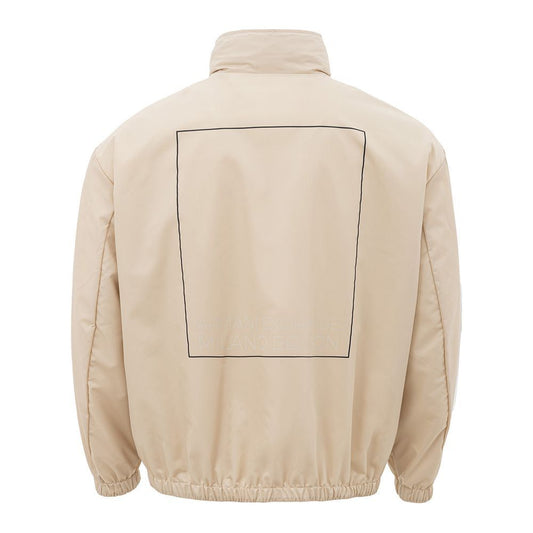 Armani Exchange Beige Polyamide Jacket for the Modern Man Armani Exchange Gray