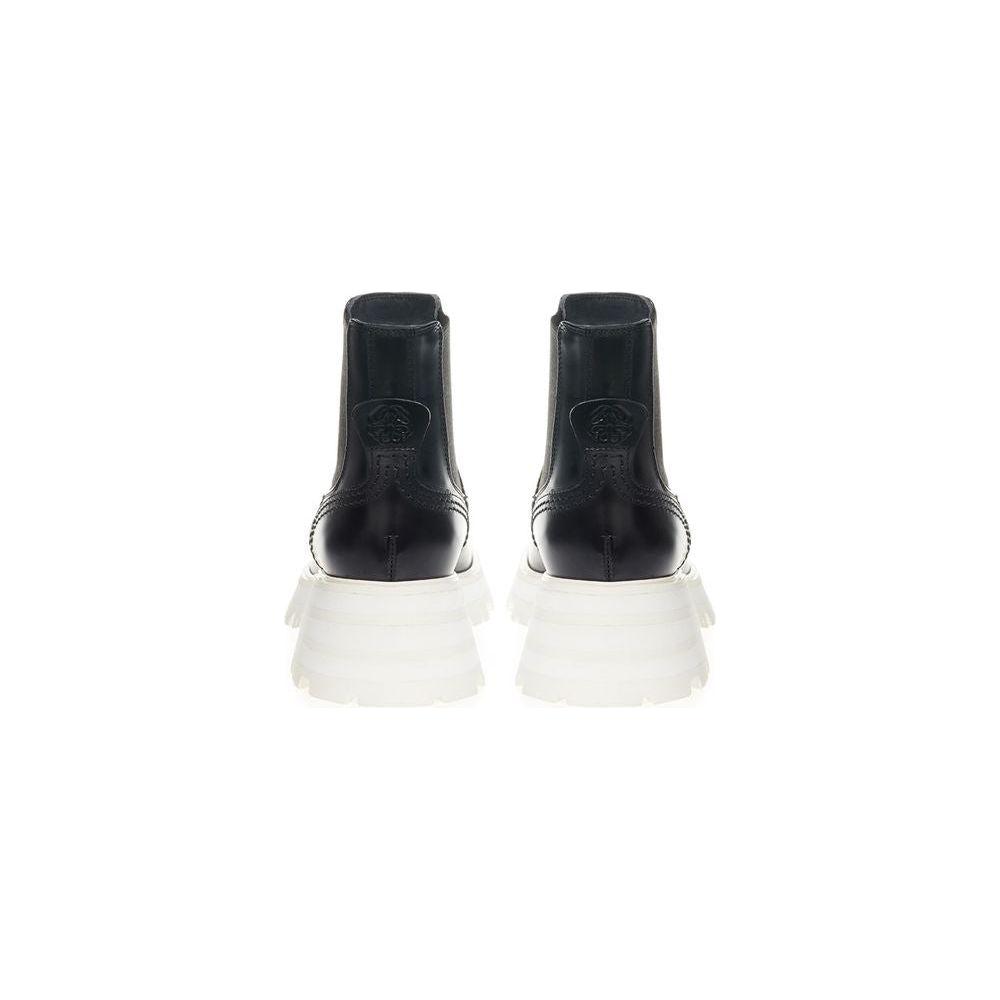 Alexander McQueen Black Leather Chelsea Boots