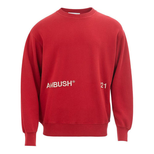 Ambush Elevated Red Cotton Sweater Ambush Firebrick