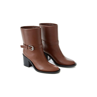 Burberry Brown Leather Ankle Boots