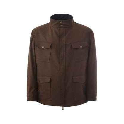 Lardini Blue Wool Coat Lardini