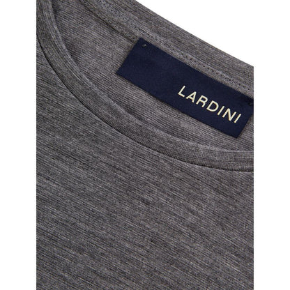 Lardini Gray Wool T-Shirt Lardini