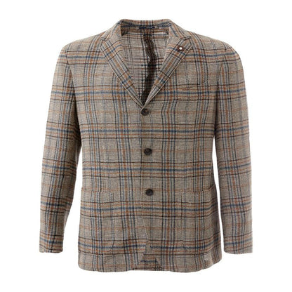 Lardini Multicolor Linen Blazer Lardini