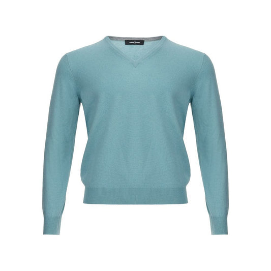 Gran Sasso Turquoise Cashmere Sweater Elegance Gran Sasso Cadet Blue