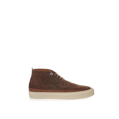 Lardini Brown Suede Leather Athletic Sneakers Lardini