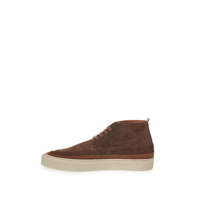 Lardini Brown Suede Leather Athletic Sneakers Lardini