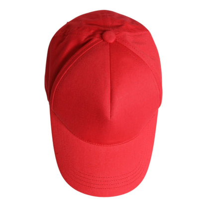 Dolce & Gabbana Red Cotton 6 Panels Women Baseball Cap