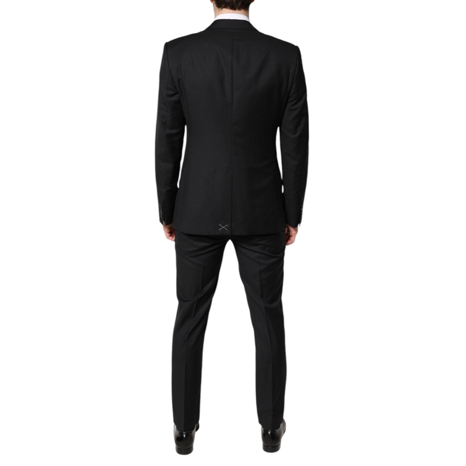 Dolce & Gabbana Black Wool Single Breasted 2 Piece Suit