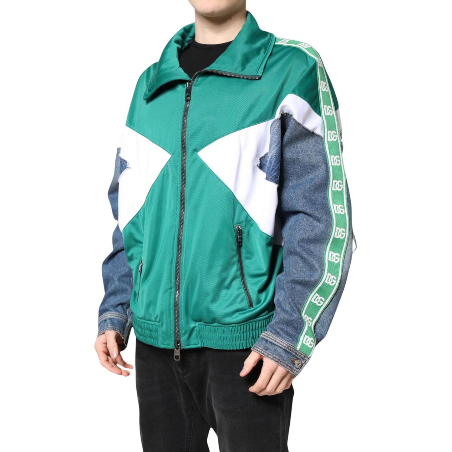 Dolce & Gabbana Multicolor Full Zip Windbreaker Jacket