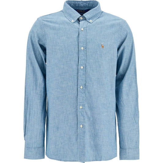 Polo Ralph Lauren custom fit shirt in chambray Shirts Polo Ralph Lauren Dark Gray
