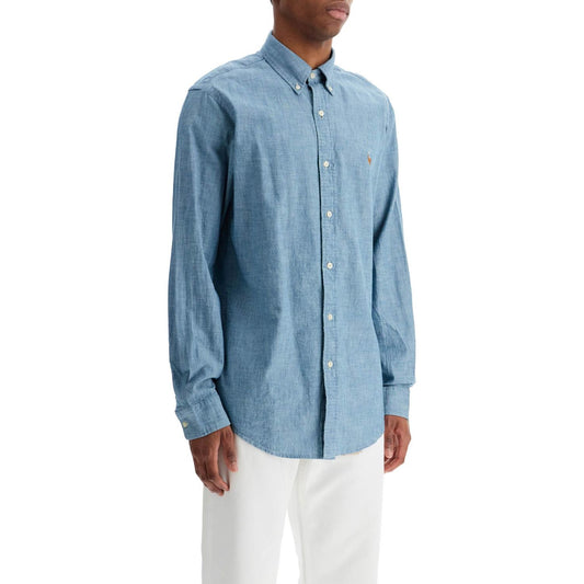 Polo Ralph Lauren custom fit shirt in chambray Shirts Polo Ralph Lauren Light Slate Gray
