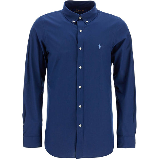 Polo Ralph Lauren slim fit shirt in stretch poplin Shirts Polo Ralph Lauren Midnight Blue