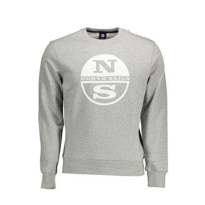 North Sails Grigio Cotton Men Sweatshirt