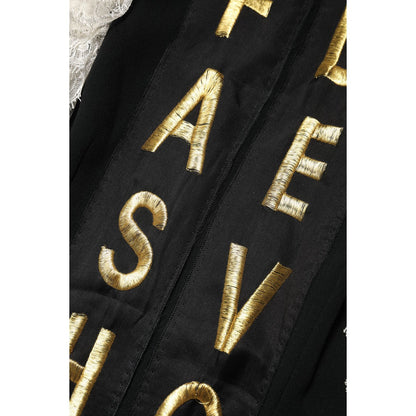 Dolce & Gabbana Black Fashion Devotion Embellish Mini Dress