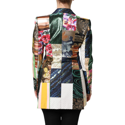 Dolce & Gabbana Multicolor Floral Patchwork Jacquard Jacket