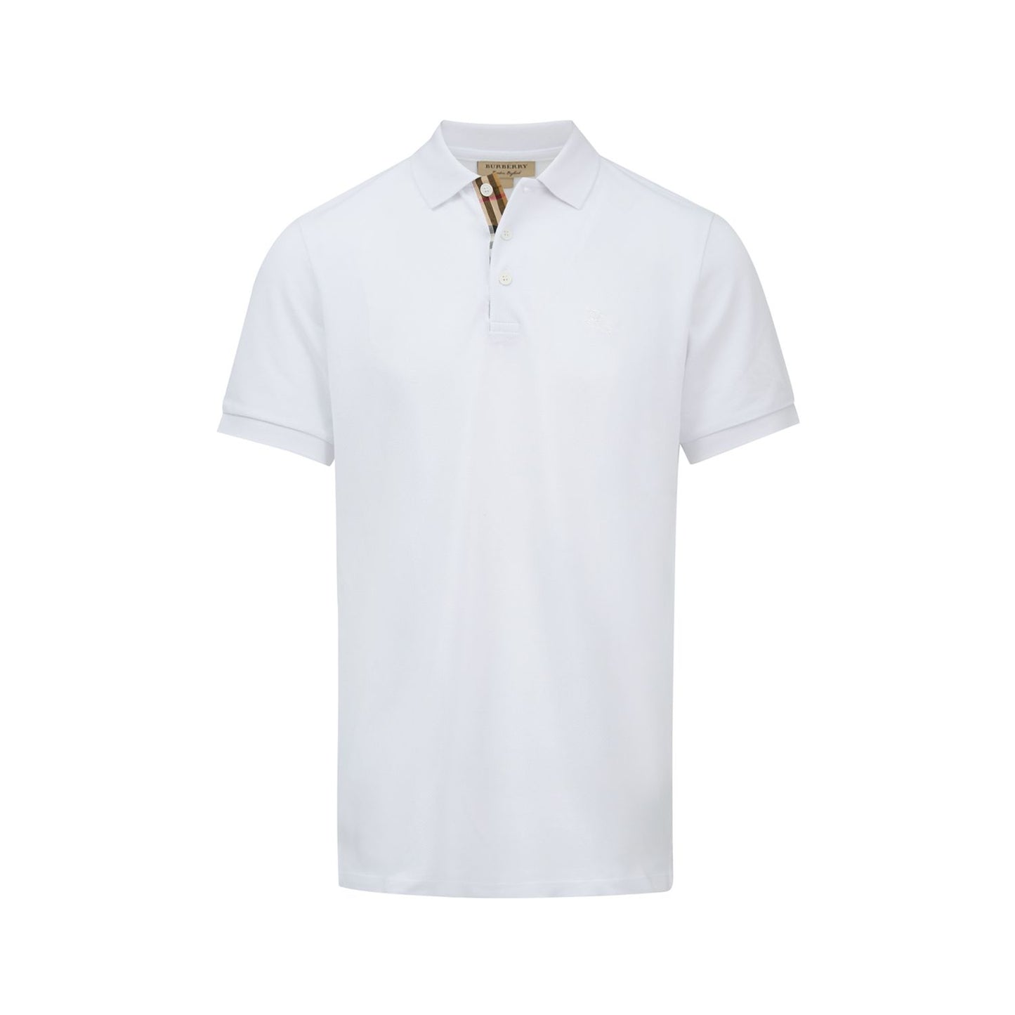 Burberry White Cotton Collared Polo Shirt Burberry