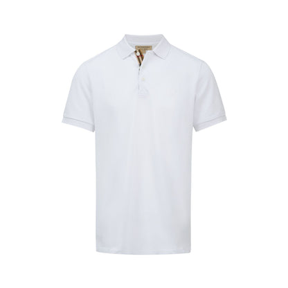 Burberry White Cotton Collared Polo Shirt Burberry