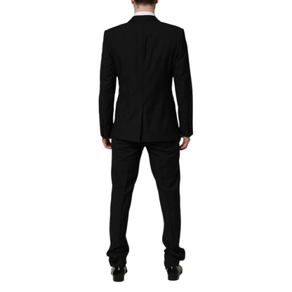 Dolce & Gabbana Black MARTINI Crystal Embellished 3 Pc Suit