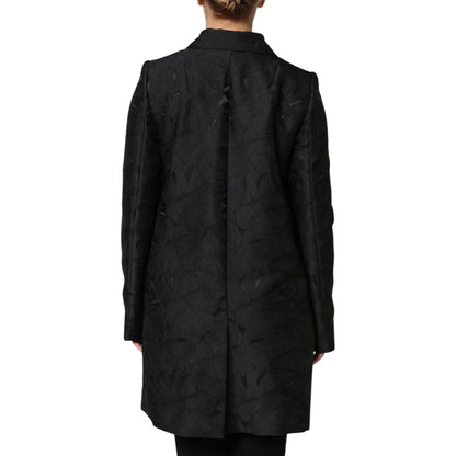 Dolce & Gabbana Black Single Breasted Trench Coat Jacket