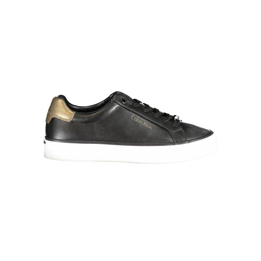 Calvin Klein Black Leather Women Sneaker 1728,67403481248,Black,Calvin Klein,EU36/US6,EU37/US7,EU39/US9,EU41/US11,Low Tops - Sneakers - Shoes,New with tags,Shoes,Sneakers - Shoes,Women