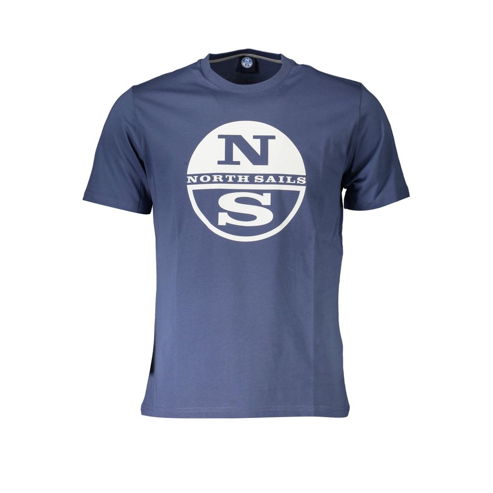North Sails Blu Cotton Men T-Shirt