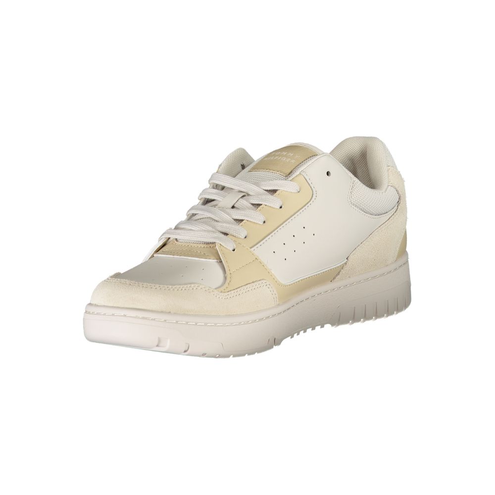 Tommy Hilfiger Beige Polyester Athletic Sneakers