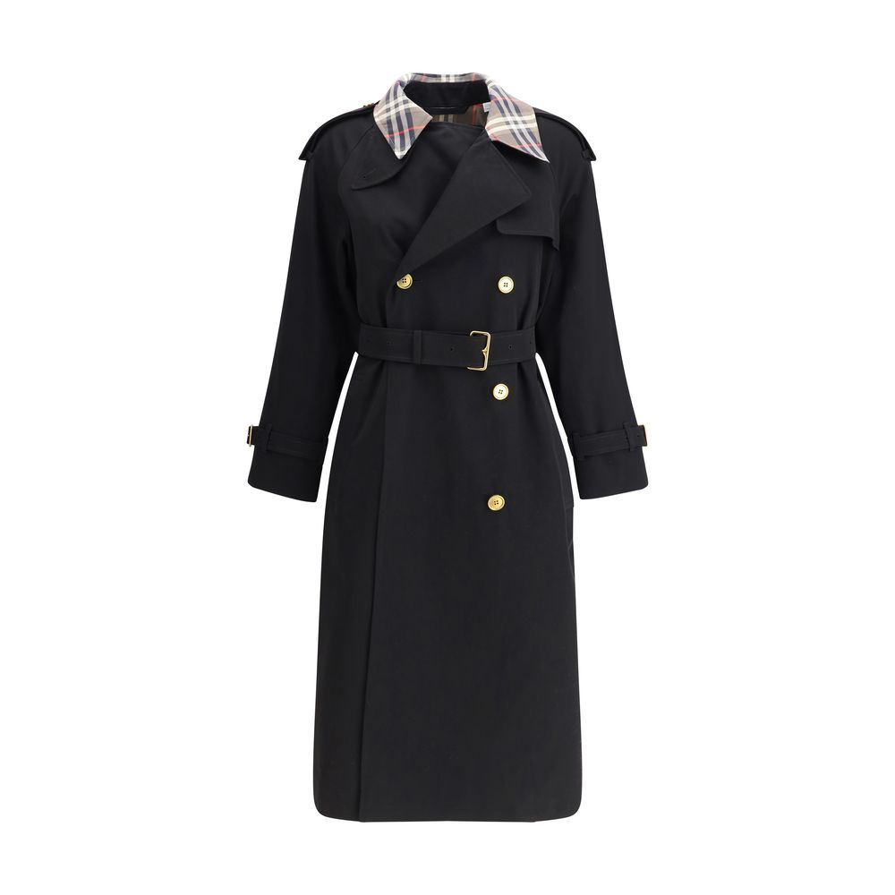 Burberry Black Cotton Coat