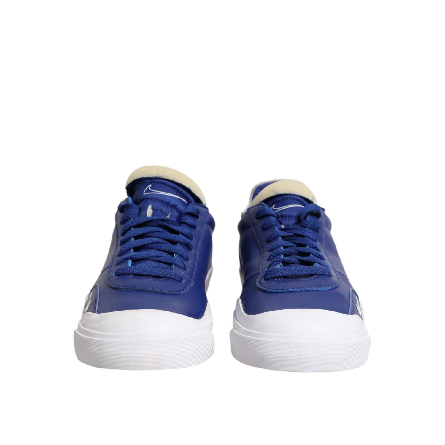 Nike White Blue Lace Up Low Top Drop-Type PRM Sneakers Shoes