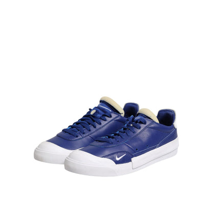Nike White Blue Lace Up Low Top Drop-Type PRM Sneakers Shoes Nike
