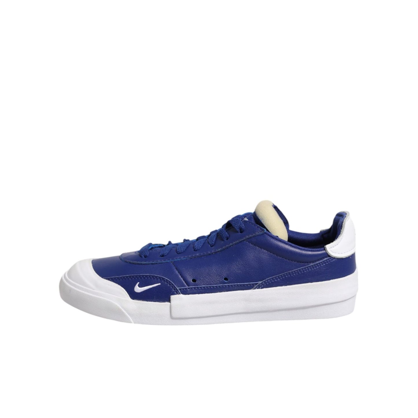 Nike White Blue Lace Up Low Top Drop-Type PRM Sneakers Shoes Nike