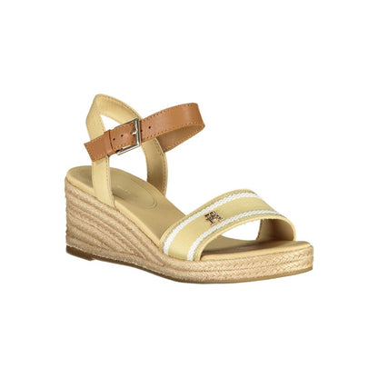 Tommy Hilfiger Beige Polyester Wedge Sandals Tommy Hilfiger