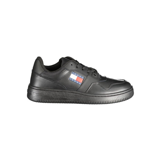 Tommy Hilfiger Black Leather Women Sneaker 1728,67403481248,Athletic - Sneakers - Shoes,Black,EU36/US6,EU37/US7,EU38/US8,EU39/US9,EU40/US10,EU41/US11,New with tags,Shoes,Sneakers - Shoes,Tommy Hilfiger,Women