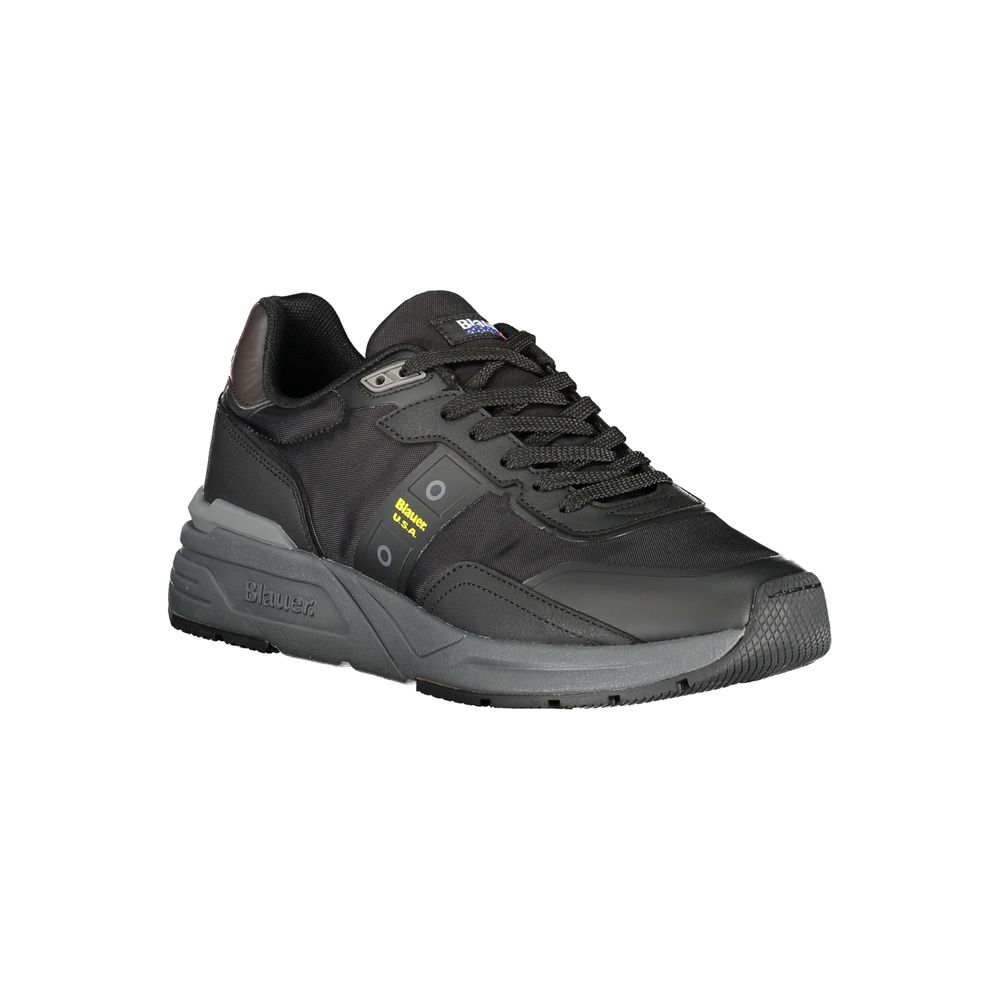 Blauer Black Polyester Athletic Sneakers Blauer