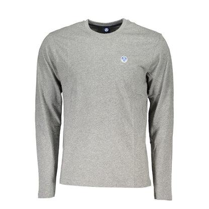 North Sails Grigio Cotton Men T-Shirt