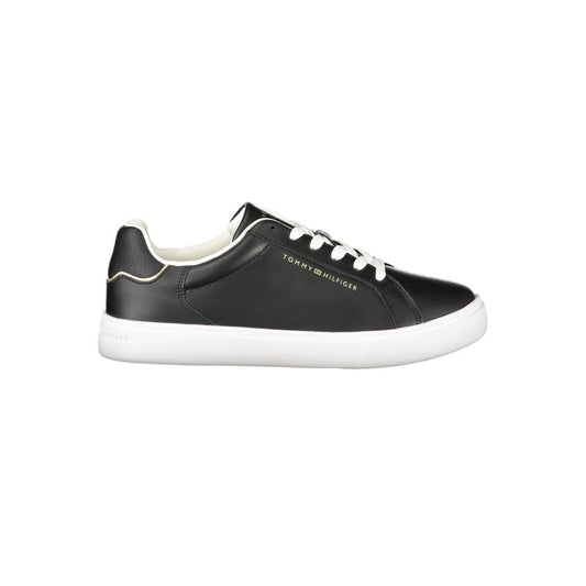 Tommy Hilfiger Black Leather Women Sneaker 1728,67403481248,Athletic - Sneakers - Shoes,Black,EU36/US6,New with tags,Shoes,Sneakers - Shoes,Tommy Hilfiger,Women