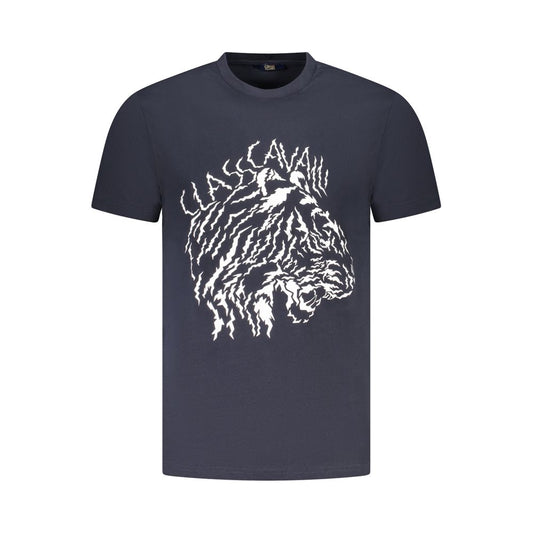 Cavalli Class Blue Cotton Men T-Shirt