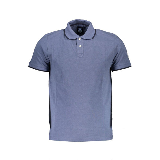 North Sails Blue Cotton Men Polo Shirt