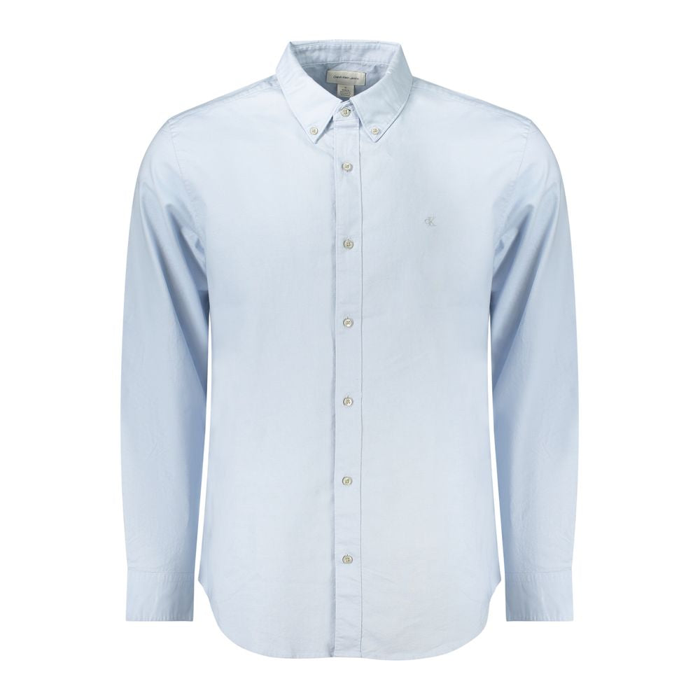 Calvin Klein Light Blue Cotton Men Shirt
