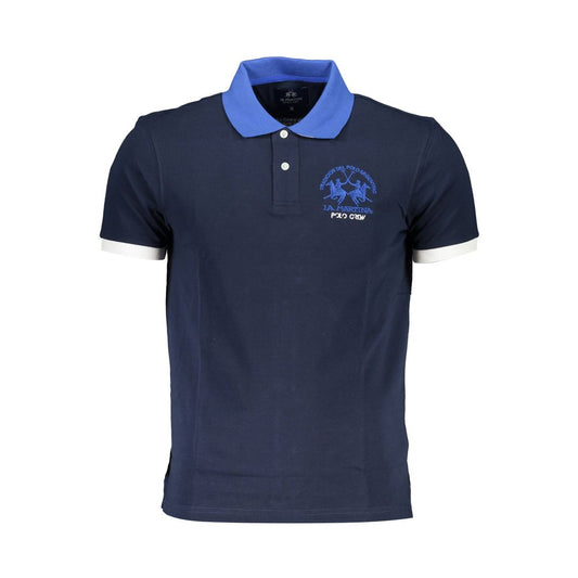 La Martina Blue Cotton Men's Polo Shirt