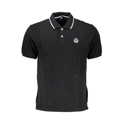 North Sails Black Cotton Men's Polo Shirt