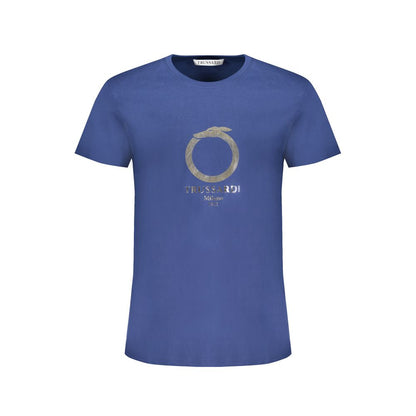 Trussardi Blue Cotton Men T-Shirt