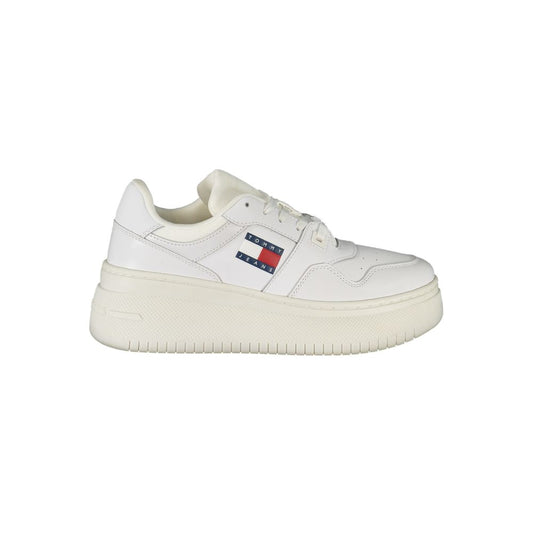 Tommy Hilfiger Bianco Leather Women Sneaker 1728,67403481248,Athletic - Sneakers - Shoes,EU38/US8,EU39/US9,EU40/US10,EU41/US11,New with tags,Shoes,Sneakers - Shoes,Tommy Hilfiger,White,Women