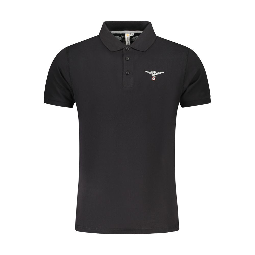 Accademia Militare Black Cotton Men Polo