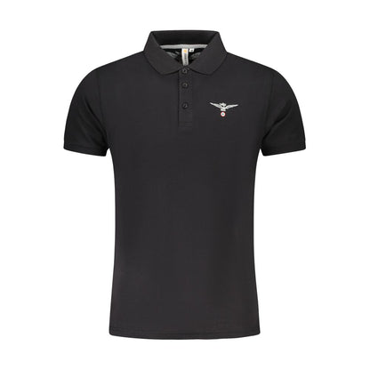 Accademia Militare Black Cotton Men Polo