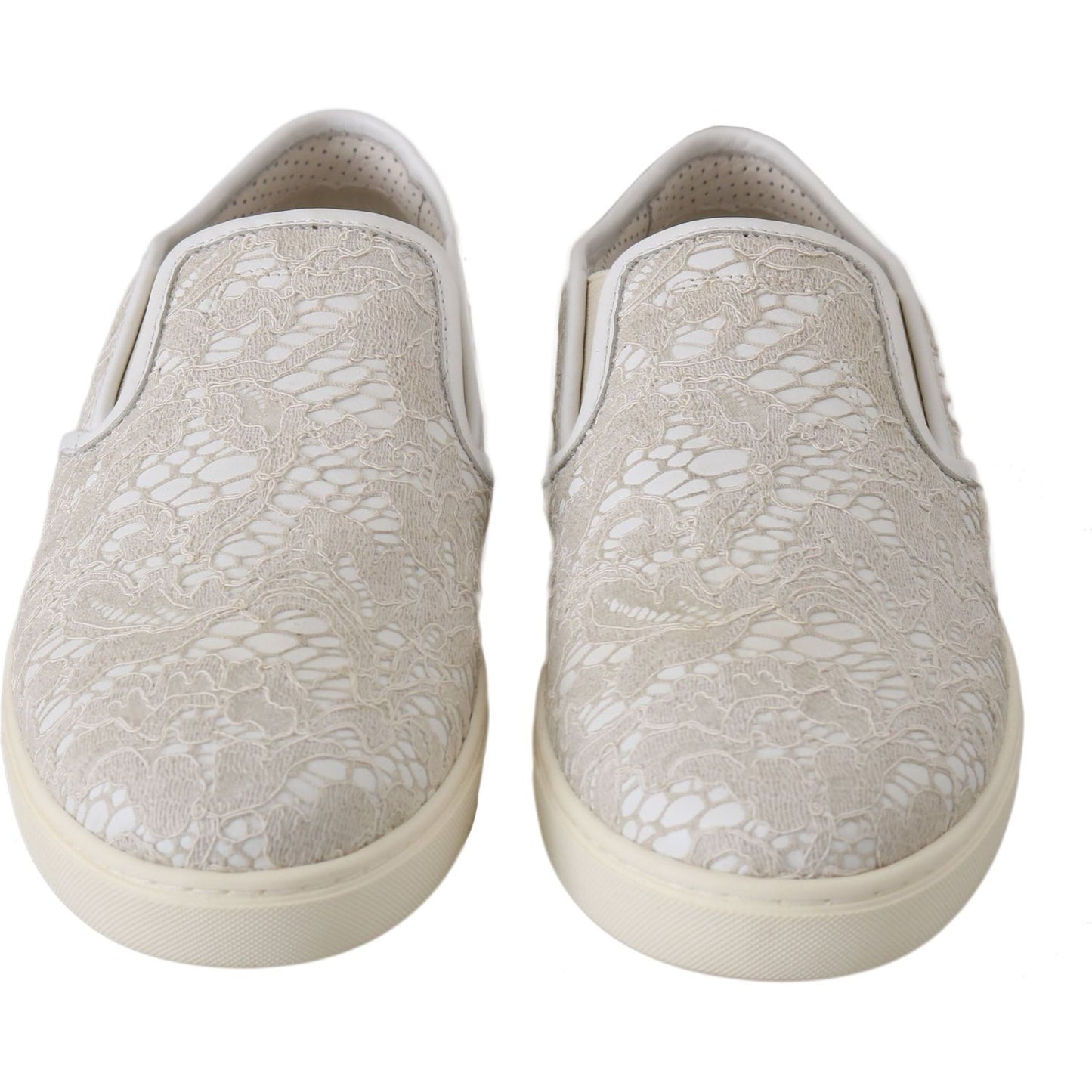 Dolce & Gabbana Elegant Off White Loafers for Ladies WOMAN SNEAKERS Dolce & Gabbana