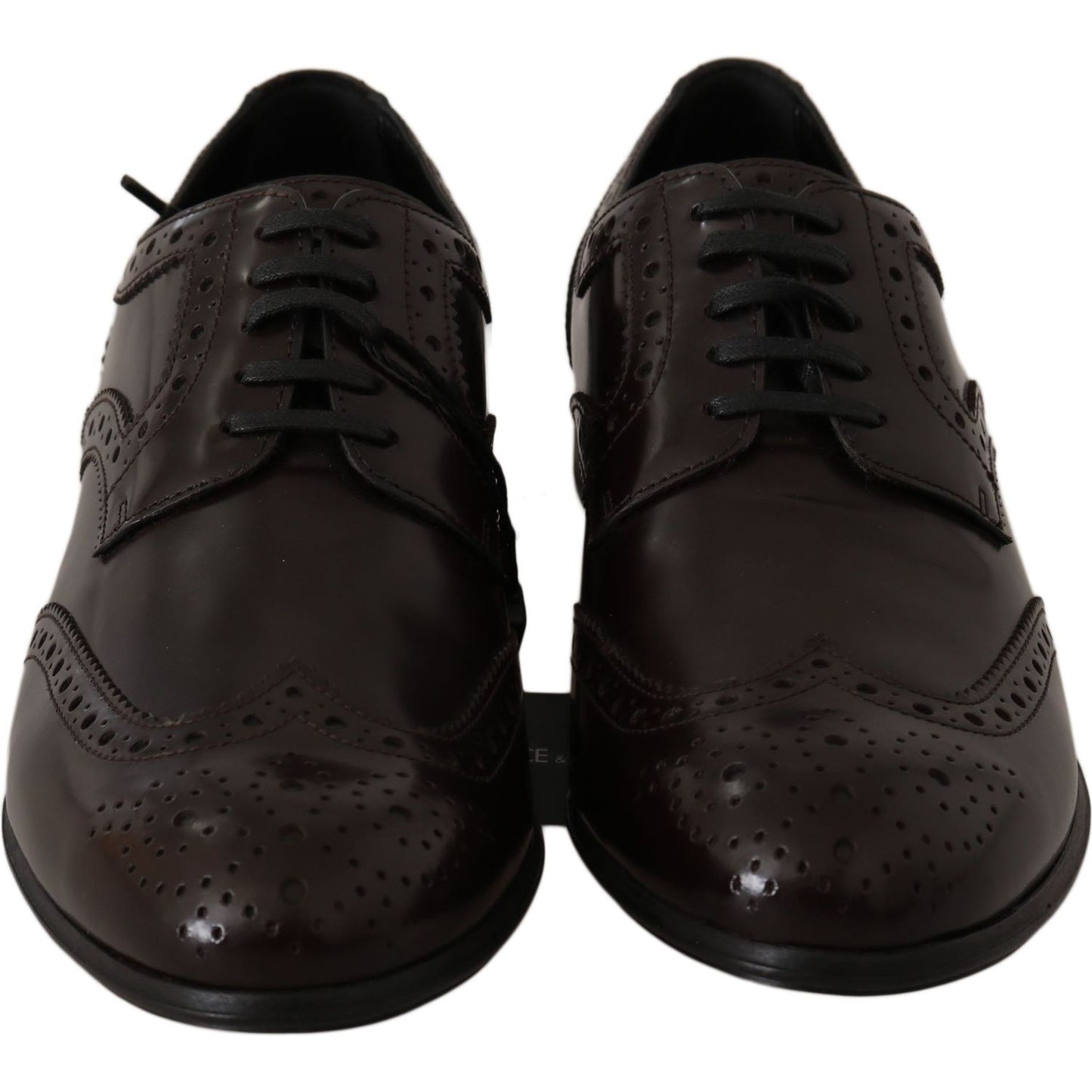 Dolce & Gabbana Elegant Brown Leather Oxford Flats Dolce & Gabbana