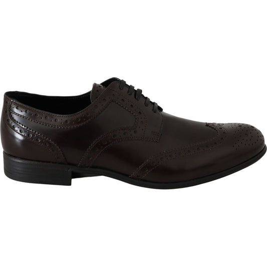 Dolce & Gabbana Brown Leather Broques Oxford Wingtip Shoes 1728,67345645728,Brown,Dolce & Gabbana,EU35.5/US5,EU36/US5.5,Flat Shoes - Women - Shoes,Material: 100% Leather,New with tags,Oxfords and Derbies - Shoes,Shoes,Women,Women - Shoes